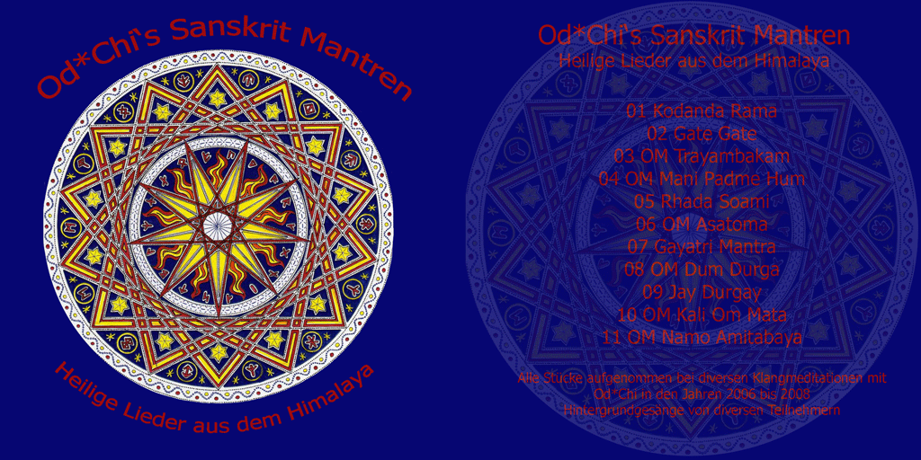 Booklet Sanskrit Mantra CD mit Mandala