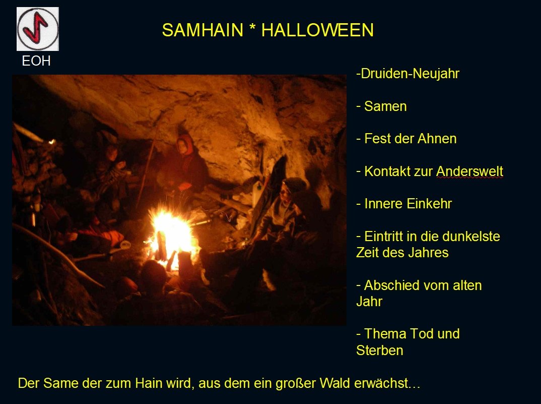 Feuer in einer Höhle im November