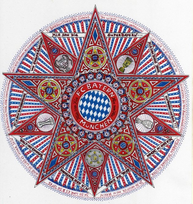 FC Bayern Mandala Stern des Südens