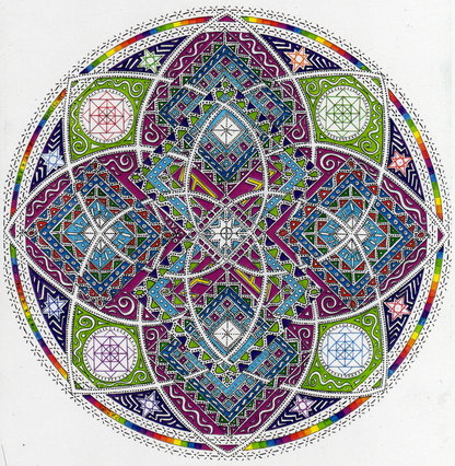 Vierblättriges Mandala