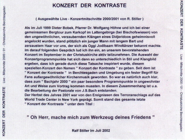 Beschreibung des Projekts Konzert der Kontraste