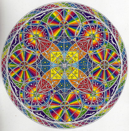 Buntes Regenbogen Mandala