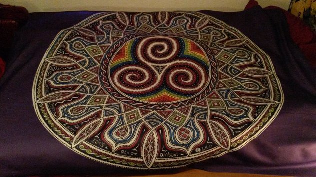 Mandala Tagesdecke mit Triskele